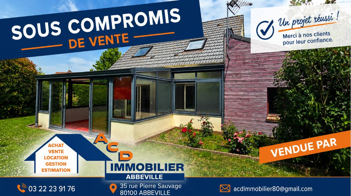 Pavillon individuel avec jardin et garage secteur Nouvion